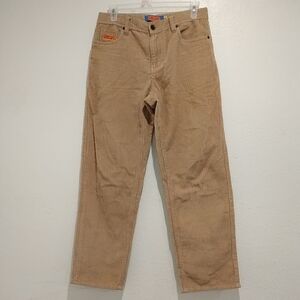 Empyre Women's Tan 100% Cotton Corduroy Pants 26 X 26 Relaxed Fit